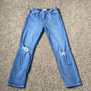 Vici high waisted, straight leg denim jeans